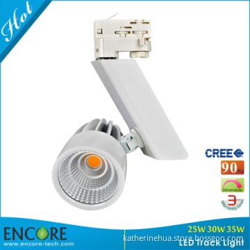 30W DALI Dimming Meanwell Driver CREE COB LED Track Light 90Ra Silver LED Track Light